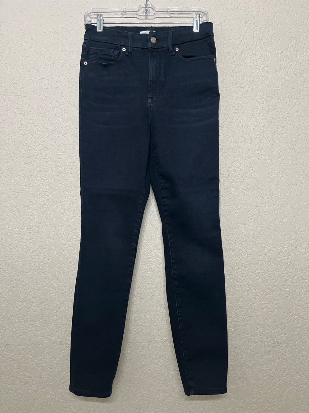 Good American Women’s Size 6-12 Navy High-Rise Skinny Jeans
